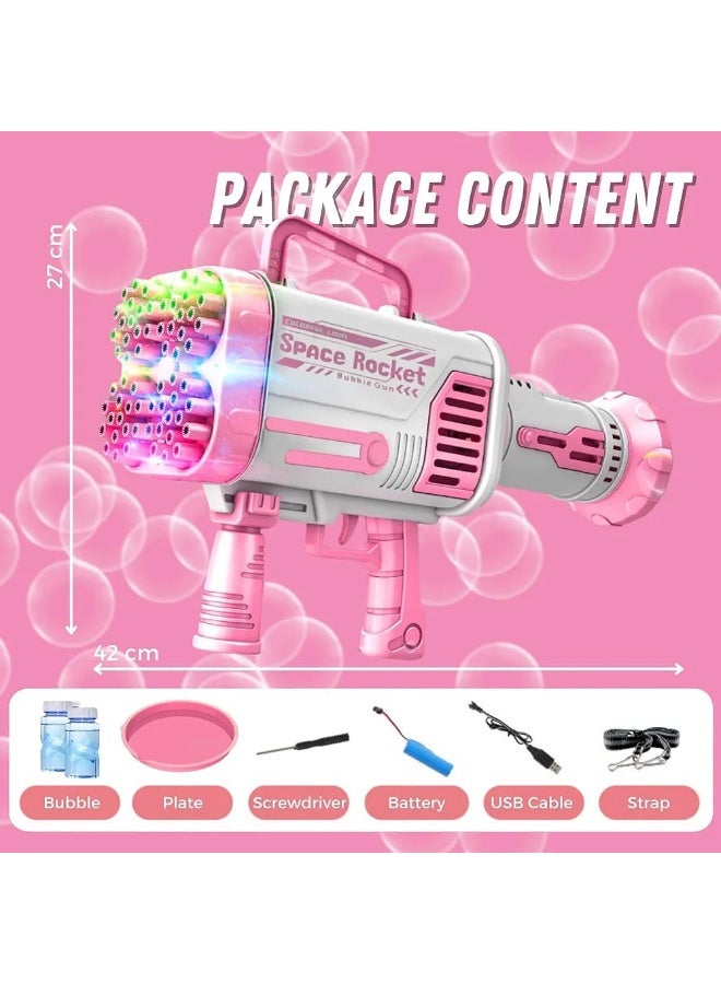 مسدس فقاعات كهربائي–92 فتحة بإضاءة LED وشحن USB - Image 2