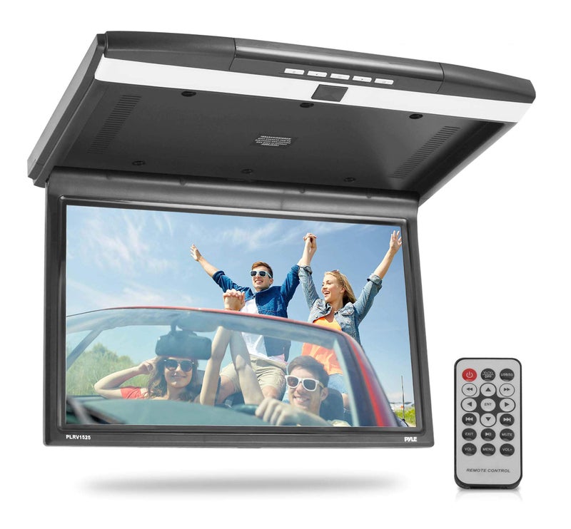 شاشة سيارة بايل 156 بوصة قابلة للطي عالية الدقة 1680x800 بكسل شاشة علوية مثبتة على السقف