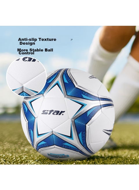 Star Soccer Ball Size 4 For Youth School Matches And Training, Standard Official Ball With Anti-burst Inner Liner And Wear-resistant Surface Sb5184c-07