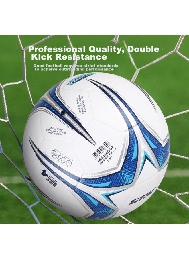 Star Soccer Ball Size 4 For Youth School Matches And Training, Standard Official Ball With Anti-burst Inner Liner And Wear-resistant Surface Sb5184c-07