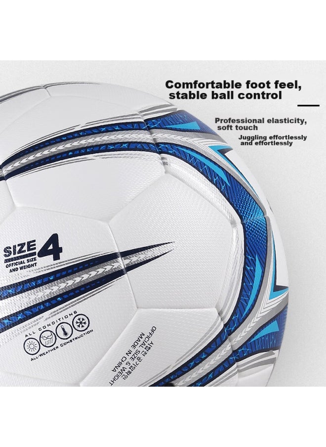 Star Soccer Ball Size 4 For Youth School Matches And Training, Standard Official Ball With Anti-burst Inner Liner And Wear-resistant Surface Sb5184c-07