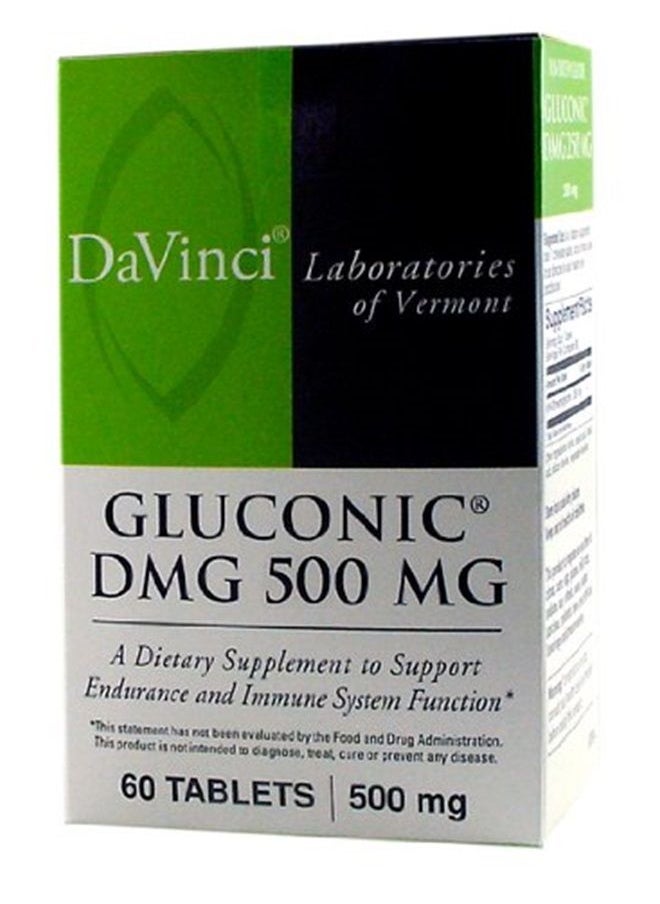 Davinci - Davinci Labs Gluconic DMG 500 mg - Dietary Supplement to Support Endurance and Immune System Function* - with 500 mg N,N-Dimethylglycine per Tablet - Vegetarian - Gluten-Free - 60 Chewable Tablets - Image 1