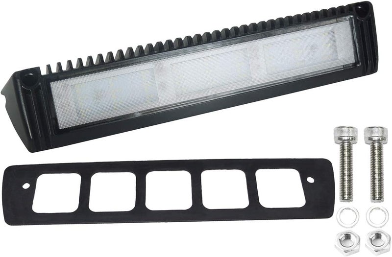 Raycharm 13" RV Exterior LED Work Scene Light Fixture, 40° Down Angle Flood Beam, 6000K Cool-White, 12V/24V DC, High Lumen Output Low Current Draw, Aluminum Housing Black Finish, 1-Pack - Image 4