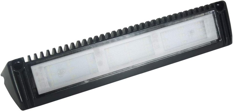 Raycharm 13" RV Exterior LED Work Scene Light Fixture, 40° Down Angle Flood Beam, 6000K Cool-White, 12V/24V DC, High Lumen Output Low Current Draw, Aluminum Housing Black Finish, 1-Pack - Image 1