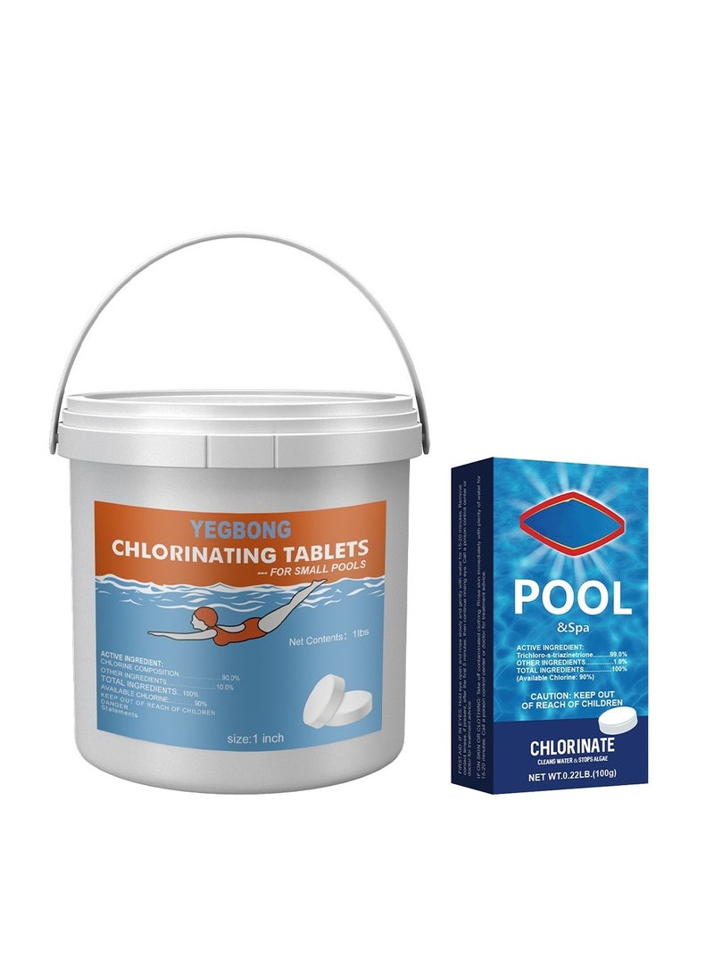 YEGBONG Clear Pool Cleaning Tablets & Algae removal, antibacterial disinfection, odor removal, water quality purification