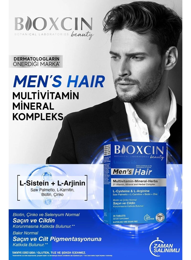 بيوكسين أقراص بيوكسين للعناية بالشعر والجمال للرجال، 30 قرصًا - دعم غذائي متطور لصحة الشعر - Image 3
