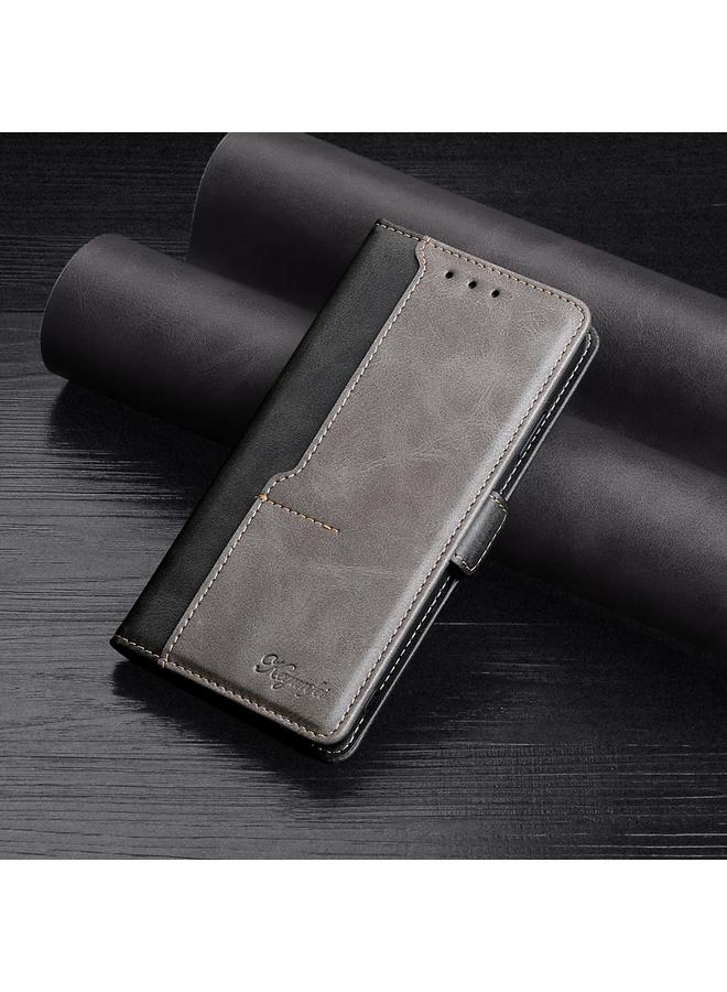 اس-توب جراب لهاتف Samsung Galaxy Note10 Lite بتصميم كلاسيكي بلون متباين مع مشبك جانبي وغطاء جلدي قلاب أفقي مع حامل وفتحات للبطاقات ومحفظة - Image 1