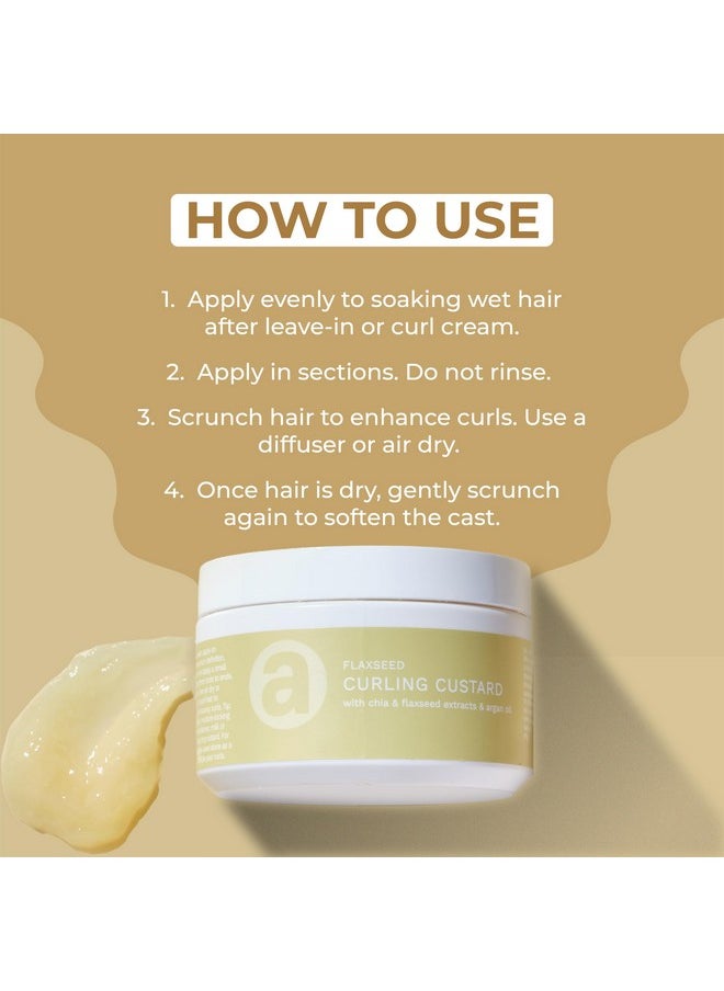 Ashba Botanics Flaxseed Curling Custard For Wavy, Curly, Frizzy & Coily Hair | Argan, Avacado Oil, Shea Butter | Provides Moisture, Controls Frizz, Strong Hold | Phthalates & Parabens Free (Gm, 200)  - Image 4