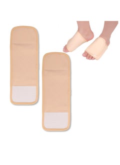 SYOSI 2 Pcs Castor Oil Pack Wrap for Knee Calf Inflammation Washable Reusable Castor Oil Foot Pack Adjustable Soft Flannel Cloth Wrap Oil-Proof Compress Pads for Foot Khaki  - Image 1