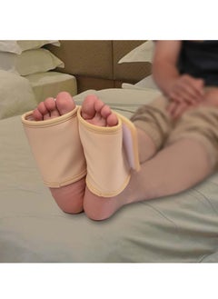 SYOSI 2 Pcs Castor Oil Pack Wrap for Knee Calf Inflammation Washable Reusable Castor Oil Foot Pack Adjustable Soft Flannel Cloth Wrap Oil-Proof Compress Pads for Foot Khaki  - Image 4
