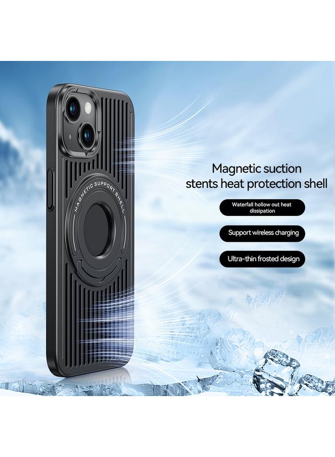 S-TOP Case For iPhone 15 Plus Cooling MagSafe Magnetic Ring Holder Phone Case - Image 2
