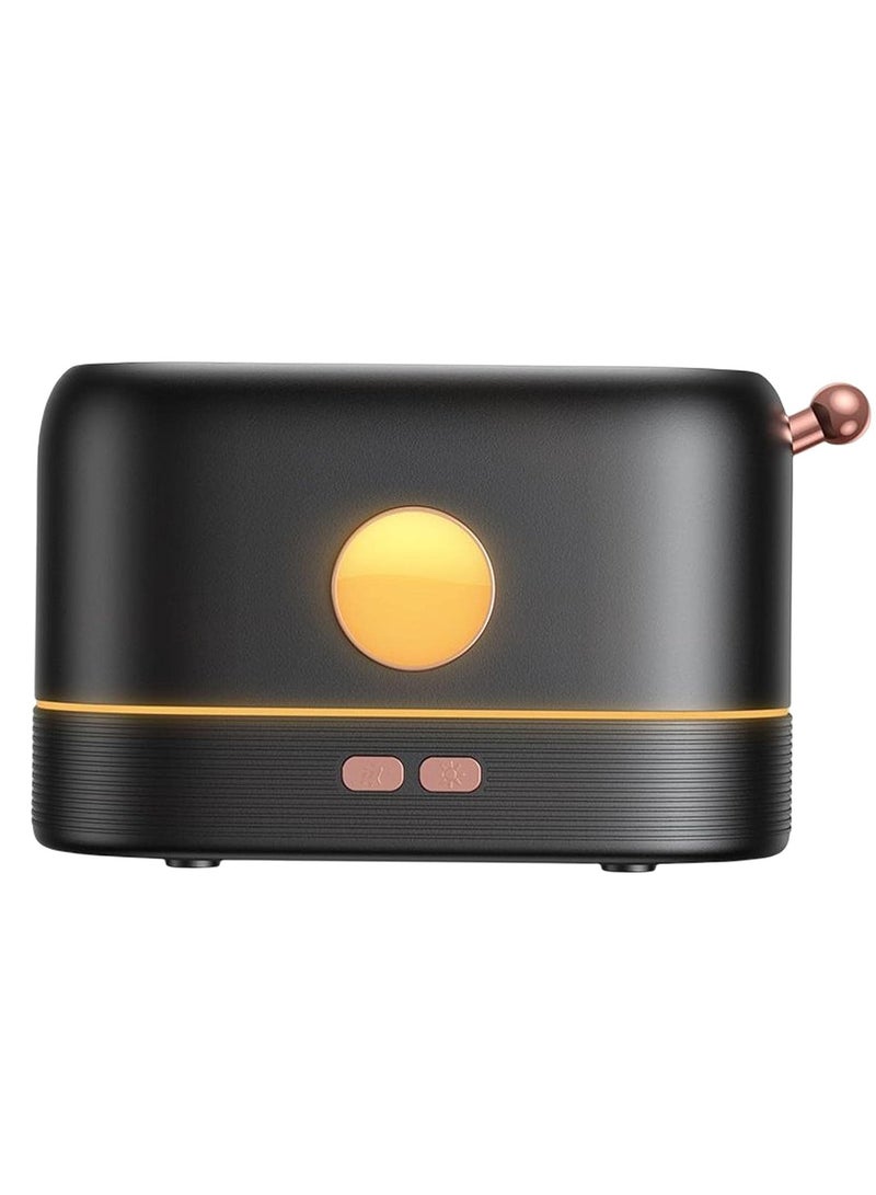 ELTRAZONE Creative Air Humidifier & Essential Oil Diffuser – Simulation Flame Design for Office & Home (Black) - Image 4