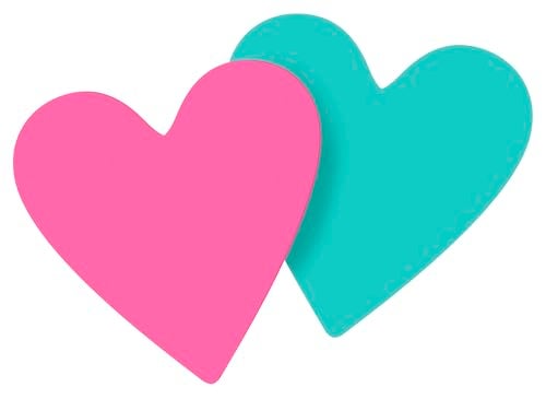 Post It ملاحظات بوست-إت، شكل قلب، ألوان متنوعة، 2.6x2.6 بوصة، 2 دفاتر، 75 ورقة/دفتر (7350-HRT) - Image 2