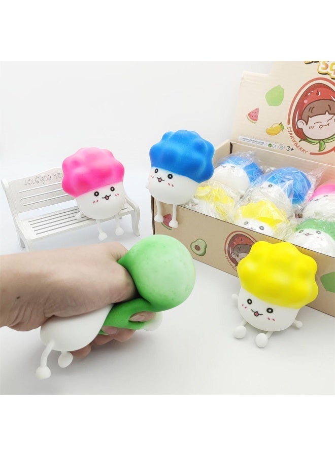 ARGT 4-Pack Cartoon Squishy Toys - Slow Rising Squeeze Toys for Kids, Birthday Party Favors, Classroom Prizes (Random Styles) - Image 4