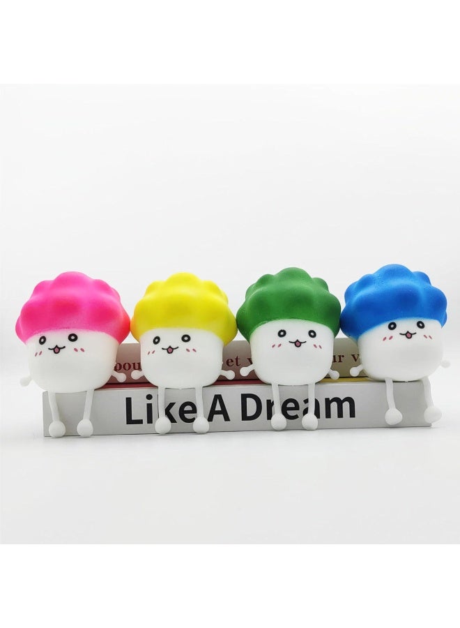 ARGT 4-Pack Cartoon Squishy Toys - Slow Rising Squeeze Toys for Kids, Birthday Party Favors, Classroom Prizes (Random Styles) - Image 2