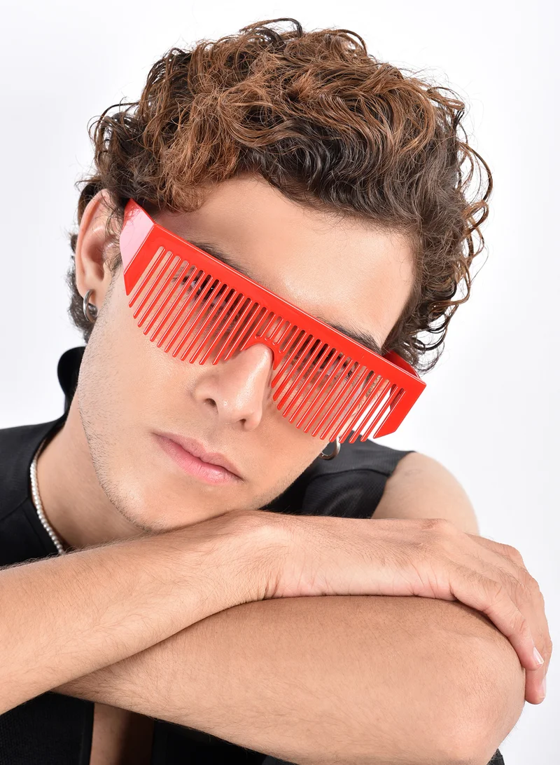 Woggles Red Pappy Dynova Red Shutter Sunglasses(comb)