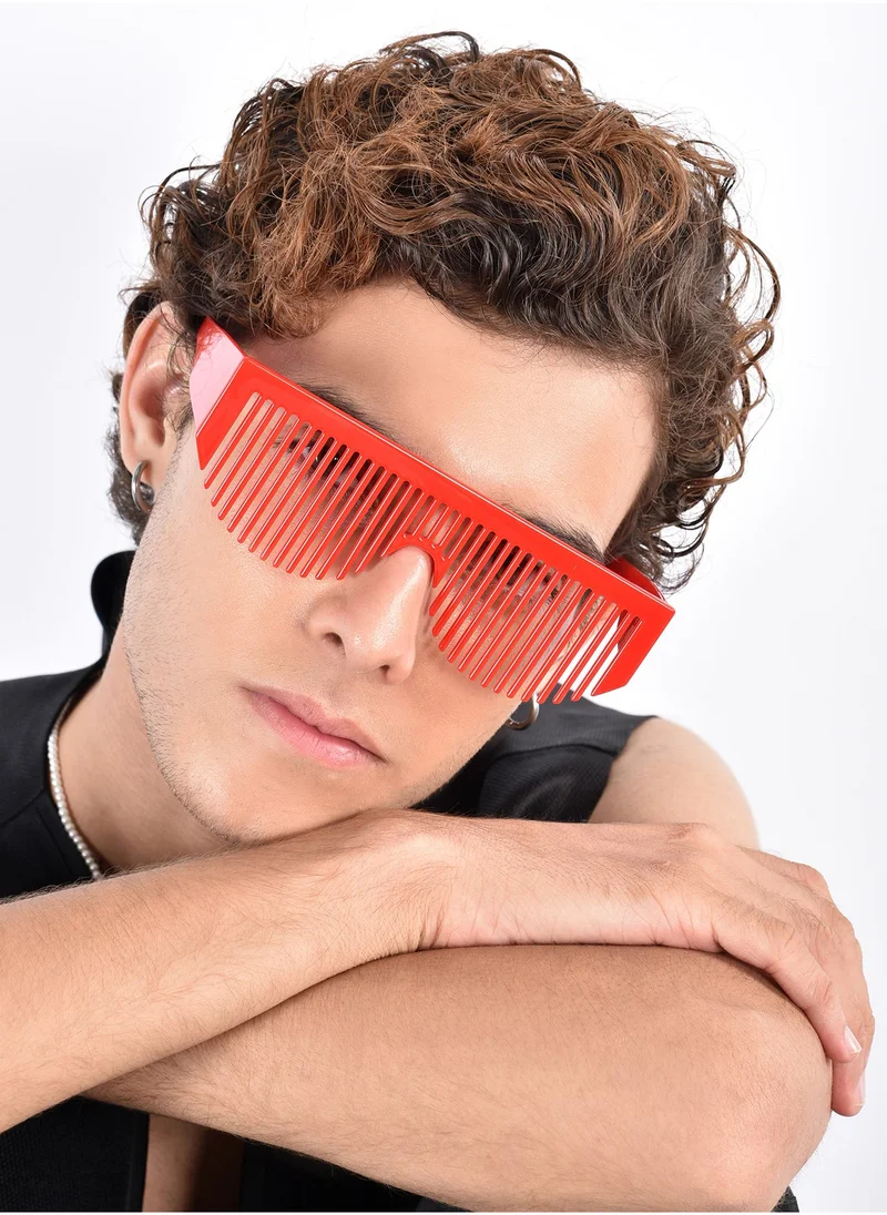 Woggles Red Pappy Dynova Red Shutter Sunglasses(comb)