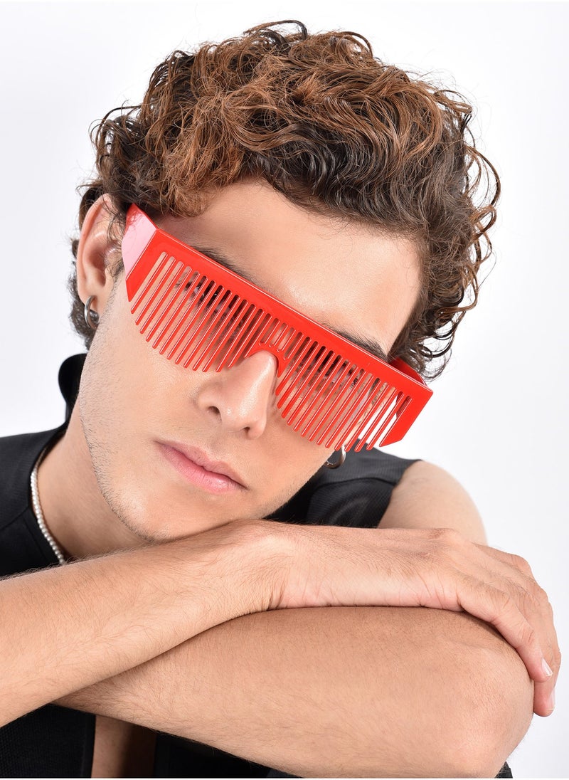 Woggles Red Pappy Dynova Red Shutter Sunglasses(comb)  - Image 1