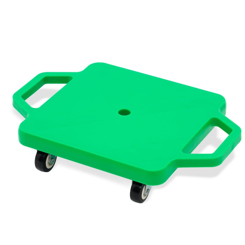 Joonly Kids Sitting Scooter Board with Universal Wheels Safety Plastic Scooter for Kids Ages 612 Manual Sport Scooters with Handles for Gym ClassGreen - Image 2