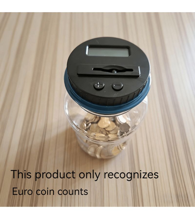وعاء حفظ العملات اليورو مع عداد رقمي وشاشة عرض LCD في الأعلى بسعة 60.87 أونصة - Image 3