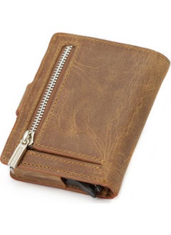 Abess Card Holder Wallet , Luxury Leather (Crazy) Mechanism Card Holder Wallet  - Image 2