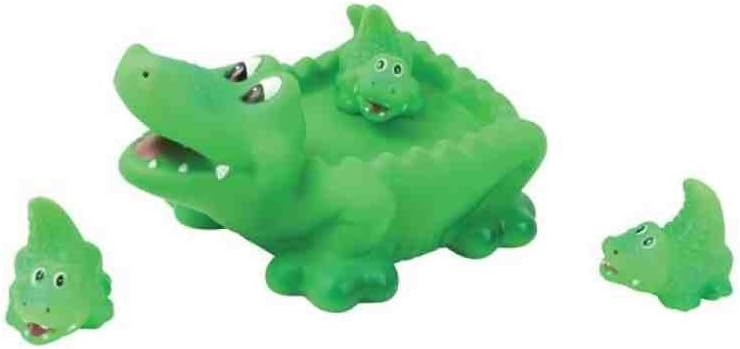 Playmaker Toys Alligator Family Bath Toy Set - Floating Fun with Water Squirters
