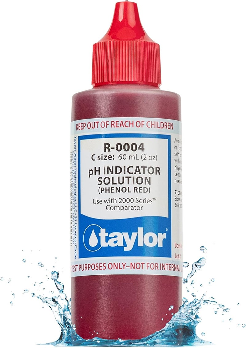 Taylor Technologies R-0004 pH Indicator Reagent - 2 Ounce (Phenol Red) for Swimming Pools and Spas