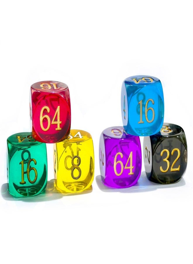 BESCON Big Translucent Backgammon Doubling Cube Dice 30MM, Large Backgammon Doubling Number Dice 1 3/16", Translucent Smoke - Image 4