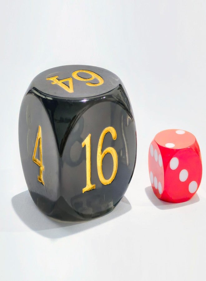 BESCON Big Translucent Backgammon Doubling Cube Dice 30MM, Large Backgammon Doubling Number Dice 1 3/16", Translucent Smoke - Image 2
