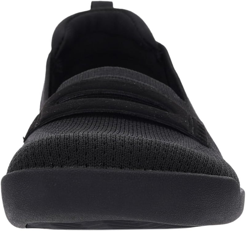 WHITIN Women's Loafers Round Toe Flat Shoes Wide Toe Box Barefoot Minimalist Zero Drop Sole Size 7 Width Knit Slip on Walking Extra Dress Soft Office Black 38 - Image 3