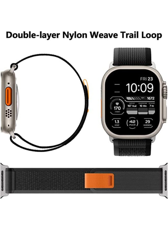 SHOPI - Trail Loop Compatible with Apple Watch Band 49mm 45mm 44mm 42mm 41mm 40mm 38mm, Nylon Weave Sport Loop Men Women Adjustable Pull Tab Strap for Apple Watch Ultra iWatch Series 8 7 6 5 4 3 2 1 SE - Image 1