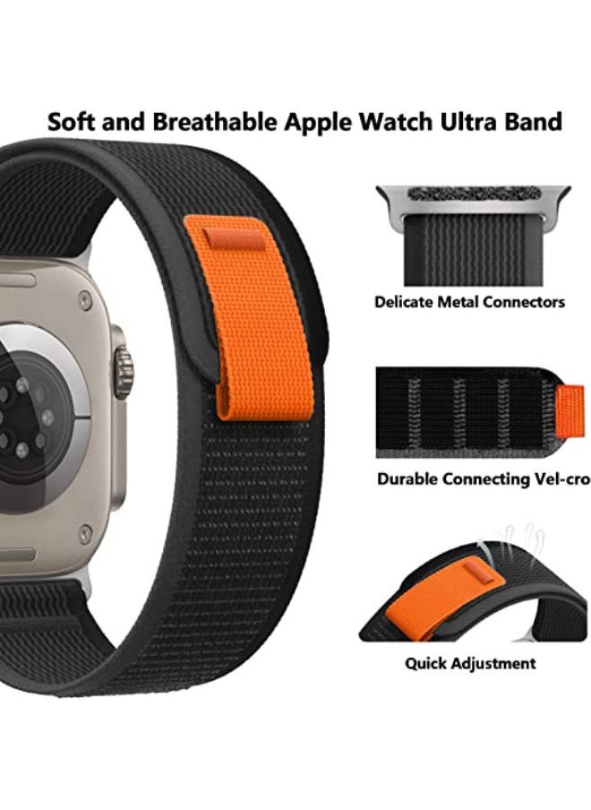 SHOPI - Trail Loop Compatible with Apple Watch Band 49mm 45mm 44mm 42mm 41mm 40mm 38mm, Nylon Weave Sport Loop Men Women Adjustable Pull Tab Strap for Apple Watch Ultra iWatch Series 8 7 6 5 4 3 2 1 SE - Image 1