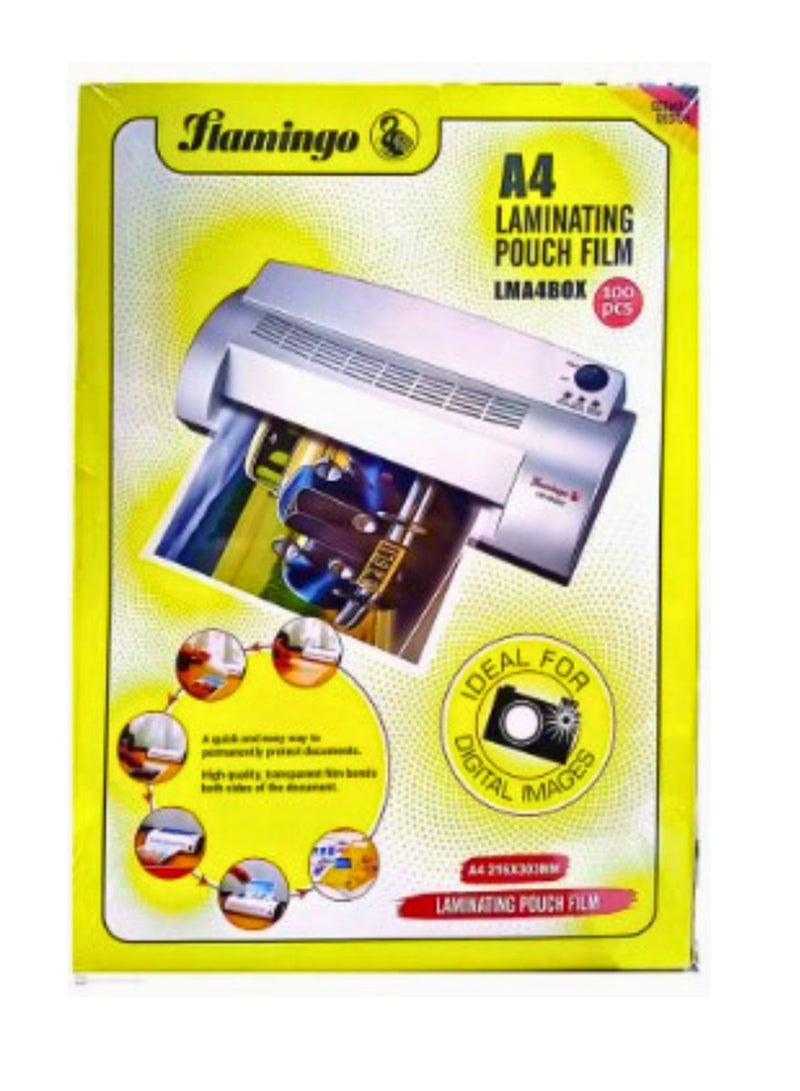 Flamingo 100-Piece Laminating Pouch Film Set Clear - Image 2