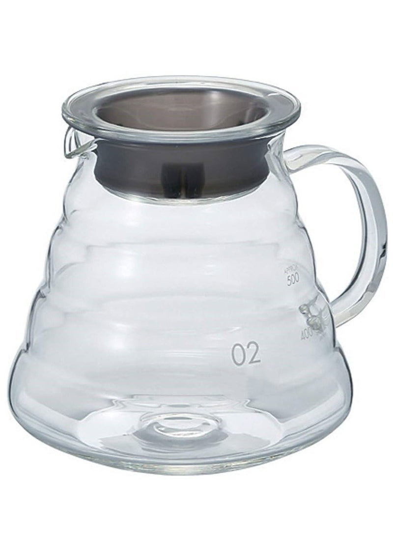 HOMESTAR V60 Coffee Server Heat Resistant Glass Pot Pour Over Tea Kettle Maker Clear 600ml  - Image 4