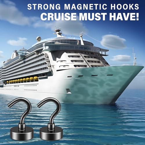 FINDMAG Black Magnetic Hooks 30 lbs Strong Neodymium Magnet Hooks for Hanging Magnet with Hook for Cruise Grill Fridge Pack of 50 - Image 3