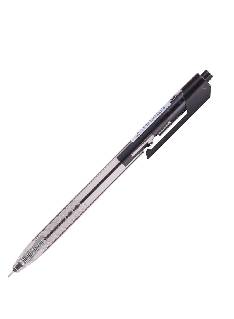 Deli 12-Piece Arrow Retractable Ballpoint Pen Set 0.7mm Tip Black Ink - Image 1