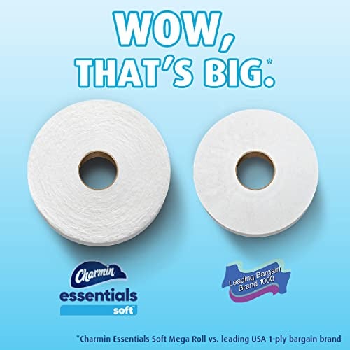 Charmin Essentials Soft Toilet Paper, 9 Mega Rolls = 36 Regular Rolls - Image 5