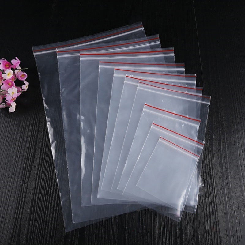 Food Storage Bags: Clear Food-grade Resealable Pouches - Self-adhesive Strip For Freshness Protection For Food, Decorations And Small Components - Image 2