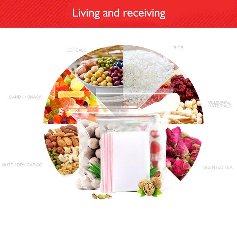 Food Storage Bags: Clear Food-grade Resealable Pouches - Self-adhesive Strip For Freshness Protection For Food, Decorations And Small Components - Image 3