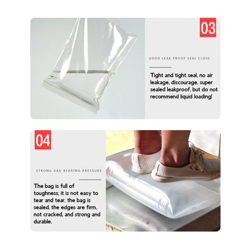 Food Storage Bags: Clear Food-grade Resealable Pouches - Self-adhesive Strip For Freshness Protection For Food, Decorations And Small Components - Image 5