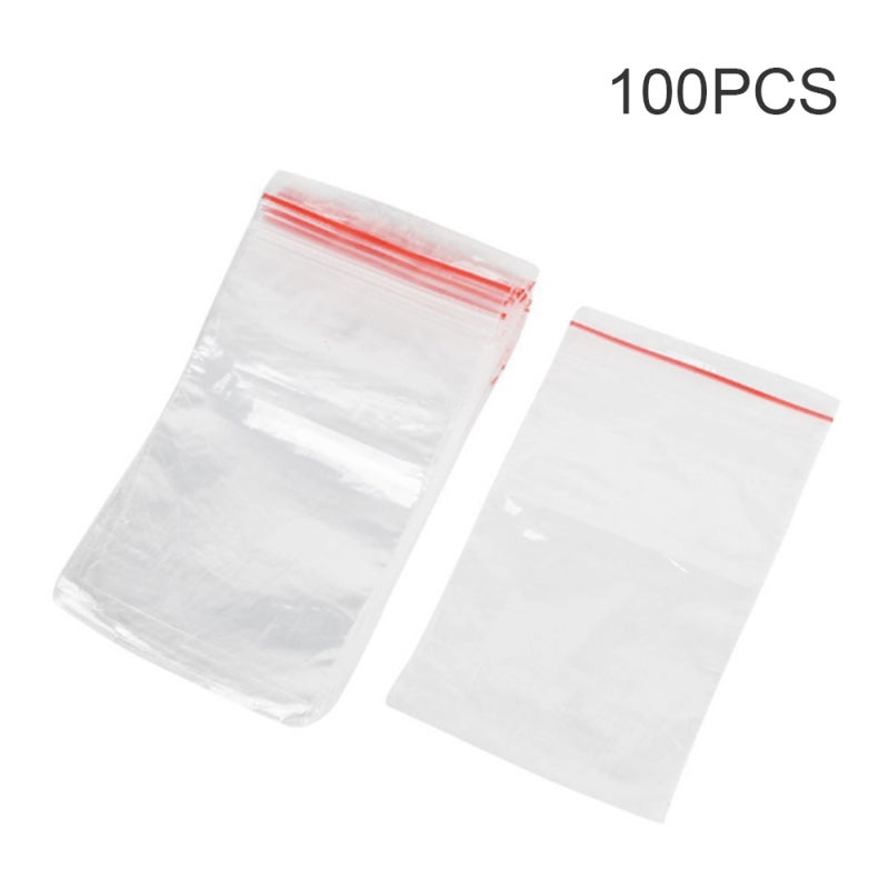 Food Storage Bags: Clear Food-grade Resealable Pouches - Self-adhesive Strip For Freshness Protection For Food, Decorations And Small Components - Image 1