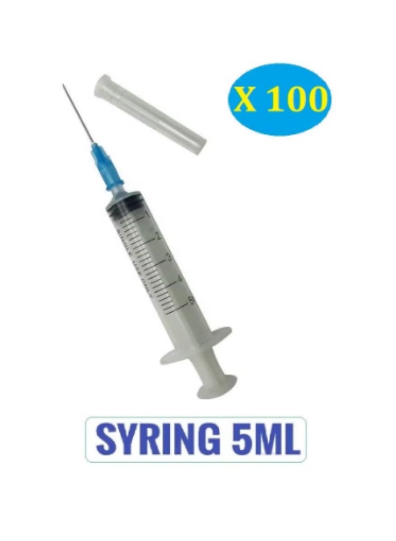 SKYLINE عبوة من 100 حقنة طبية disposable سعة 5 مل مع إبرة - Image 1