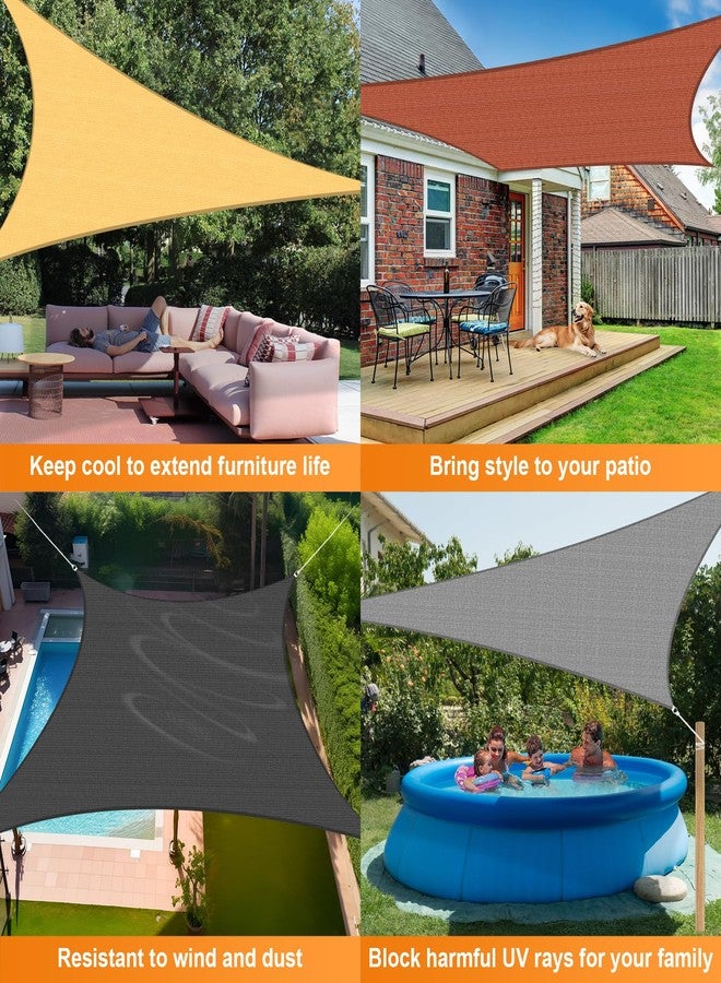 Artpuch Sun Shade Sail, 12'X12'X12' Light Grey Triangle Curved Edged Commercial Grade 185GSM Permeable Outdoor Shade Cloth for Deck, Backyard, Patio (Custom Sizes Made) - Image 2