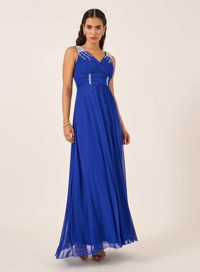 Styli Embellished Chiffon Dress - Image 2