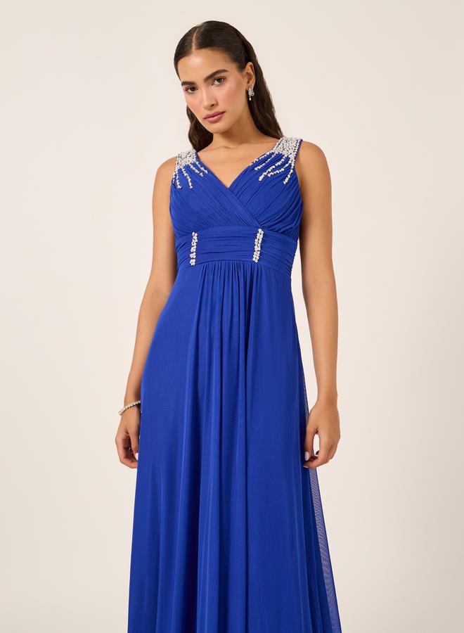 Styli Embellished Chiffon Dress - Image 3