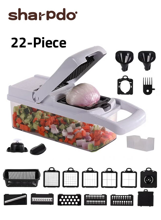 Sharpdo 22-Piece Multifunctional Vegetable Chopper Cutter Slicer And Dicer Tool - Image 1