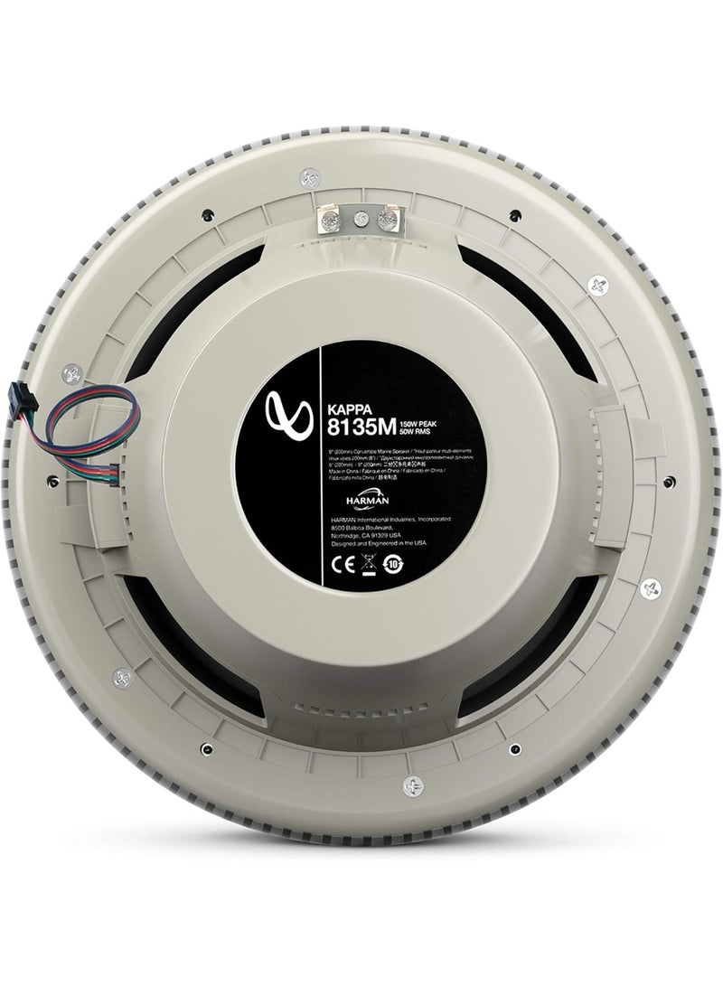 Infinity KAPPA 8135M 8″ 3-Way Marine Speakers with RGB LED Lighting, 200W RMS, Titanium Finish (Pair) - Image 2