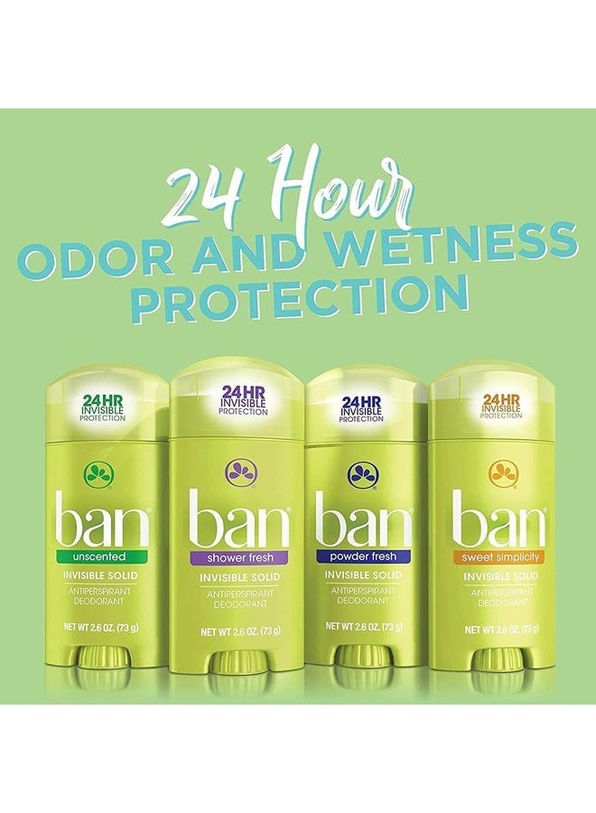Ban Anti-Perspirant Deodorant Invisible Solid Unscented 2.60 oz (Pack of 11) - Image 4