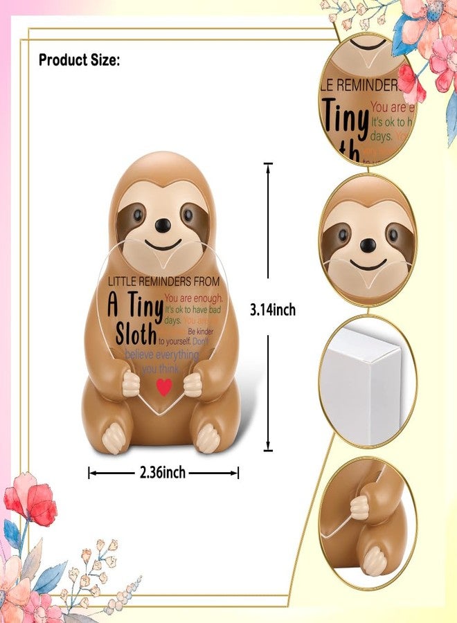 FOUGSTA Positive Desk Decor Gifts for Teens, Daughter, Cute Sloth Gifts for Teens, Daughter, Friends, Coworkers, Inspirational Office Presents for Coworkers, 3.14inch*2.36inch, XXS3 - Image 5