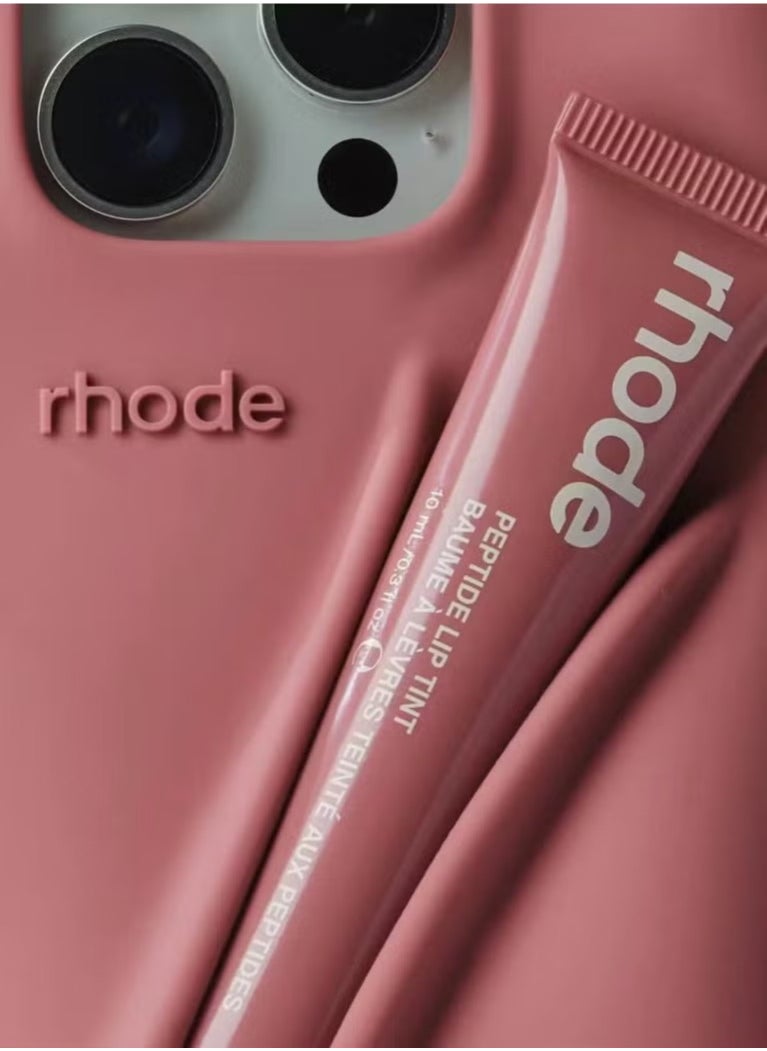 rhode Silicone Lip Holder for Cell Phone, Lip Gloss Adhesive Sleeve for Phone, Lip Holder Stick-on Phone Case, Back Stick On Holder for iPhone Phones（SALTY TAN） - Image 3